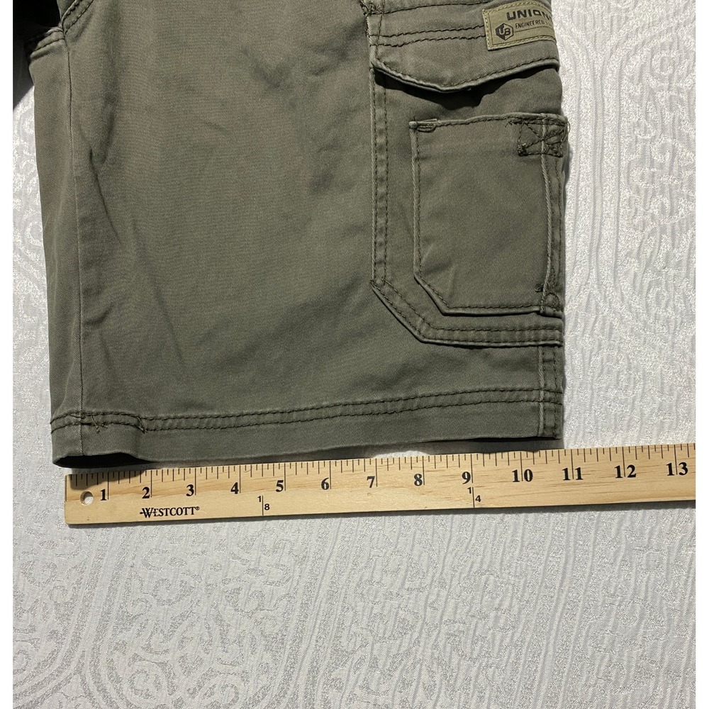 Unionbay Mens Size 34 Olive Green Cotton Blend Stretch Cargo Shorts Utility - Picture 6 of 8